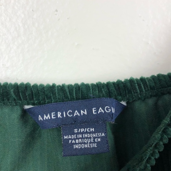 Adorable American Eagle Green Corduroy Overall Dress - Picture 5 of 5